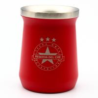 картинка Калабас из нержавеющей стали Reserva Del Che 150мл (красный) от DonMate.ru