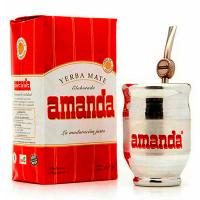Подарочный набор Amanda (мате, калабас (металл-дерево), бомбилья) от DonMate.ru