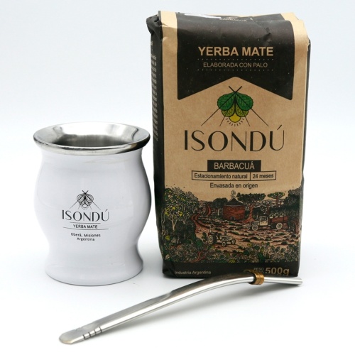 картинка Подарочный набор Isondu (мате Isondu Barbaqua, калабас, бомбилья) от DonMate.ru