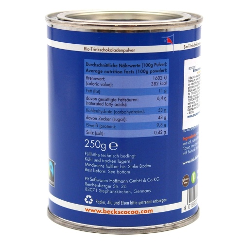 картинка Горячий шоколад Becks Cocoa с марципаном 250г (ж/б) от DonMate.ru